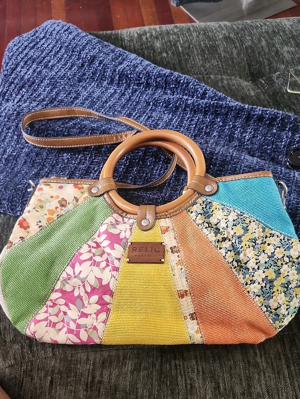 Relic Women's Patchwork Floral Bamboo-Handle Tote in Multi - Picture 14 of 14